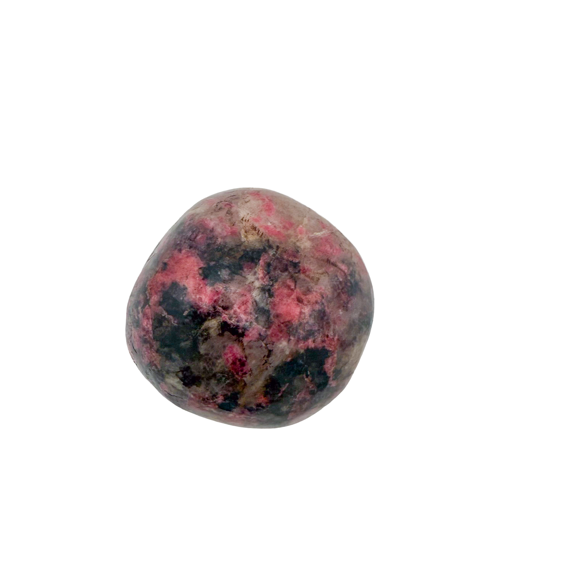 Rhodonite polished free form from Zimbabwe, alternate view