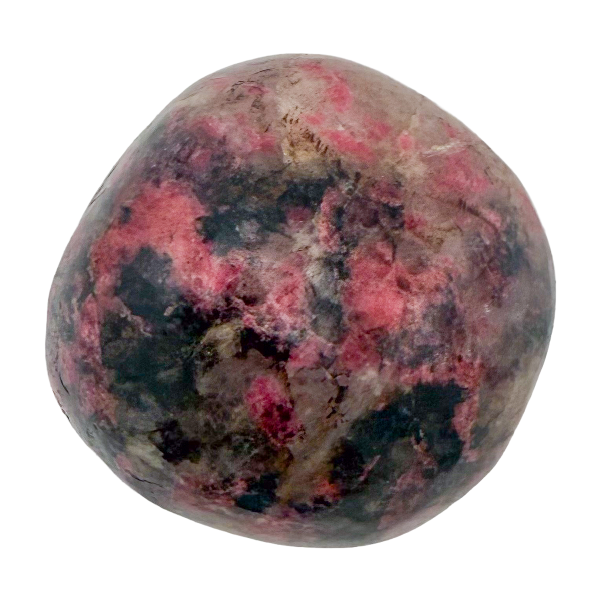 Rhodonite polished free form from Zimbabwe, alternate view