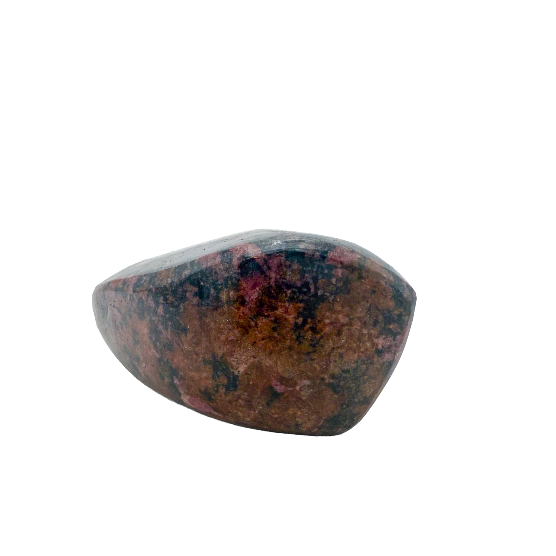 Rhodonite polished free form from Zimbabwe, alternate view