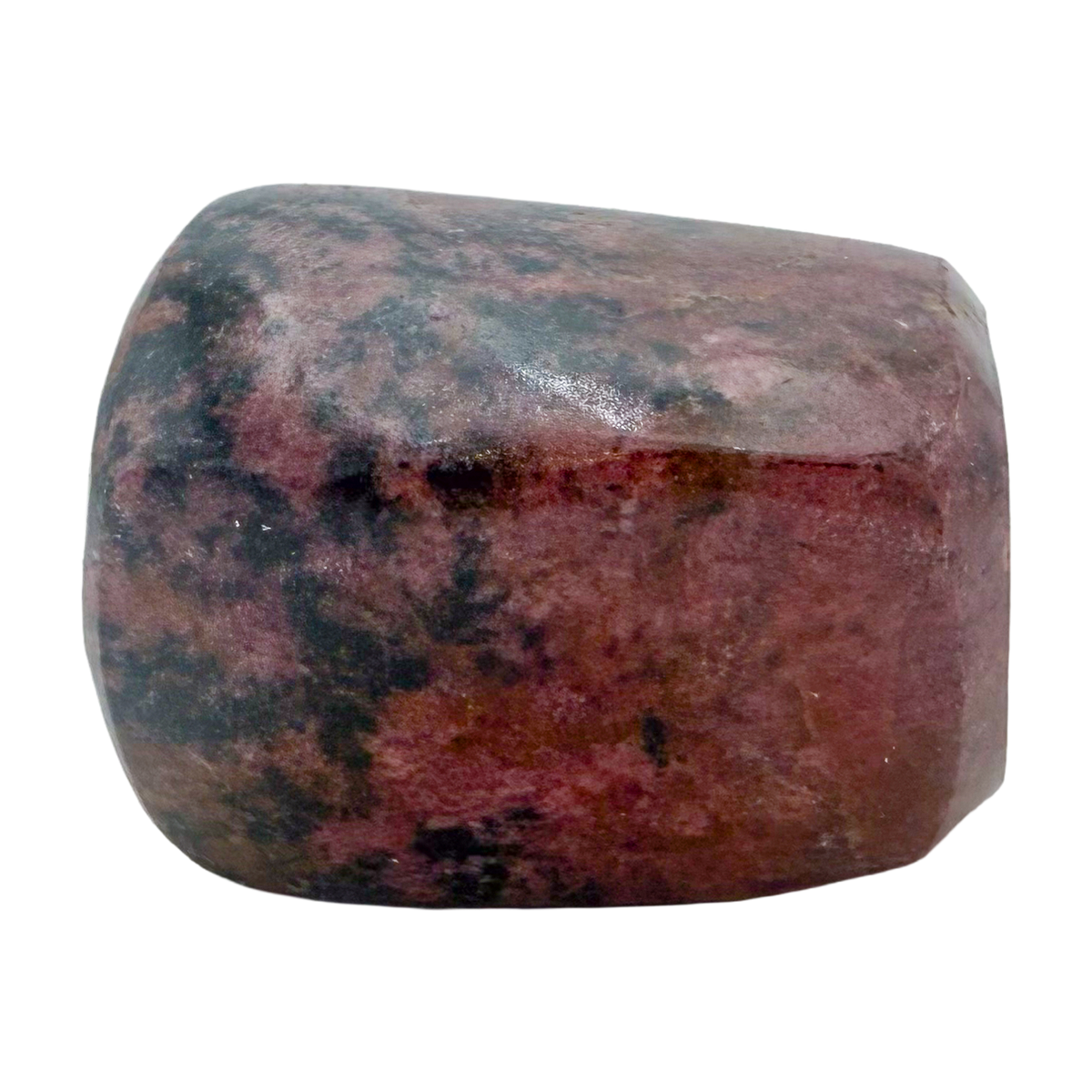 Rhodonite polished free form from Zimbabwe, alternate view