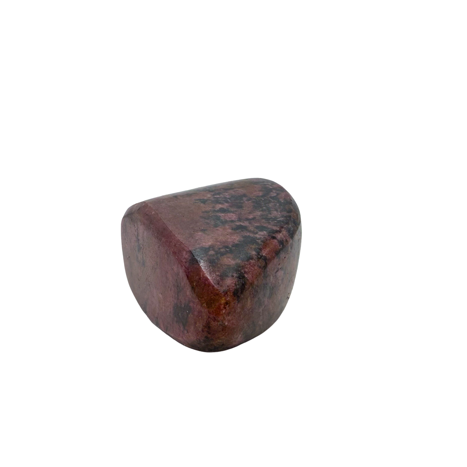 Rhodonite polished free form from Zimbabwe, alternate view