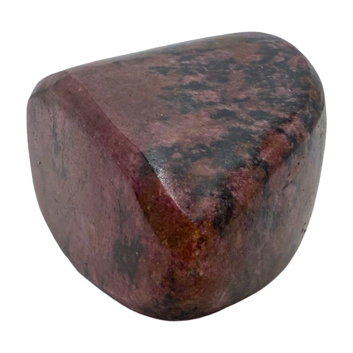 Rhodonite polished free form from Zimbabwe, alternate view