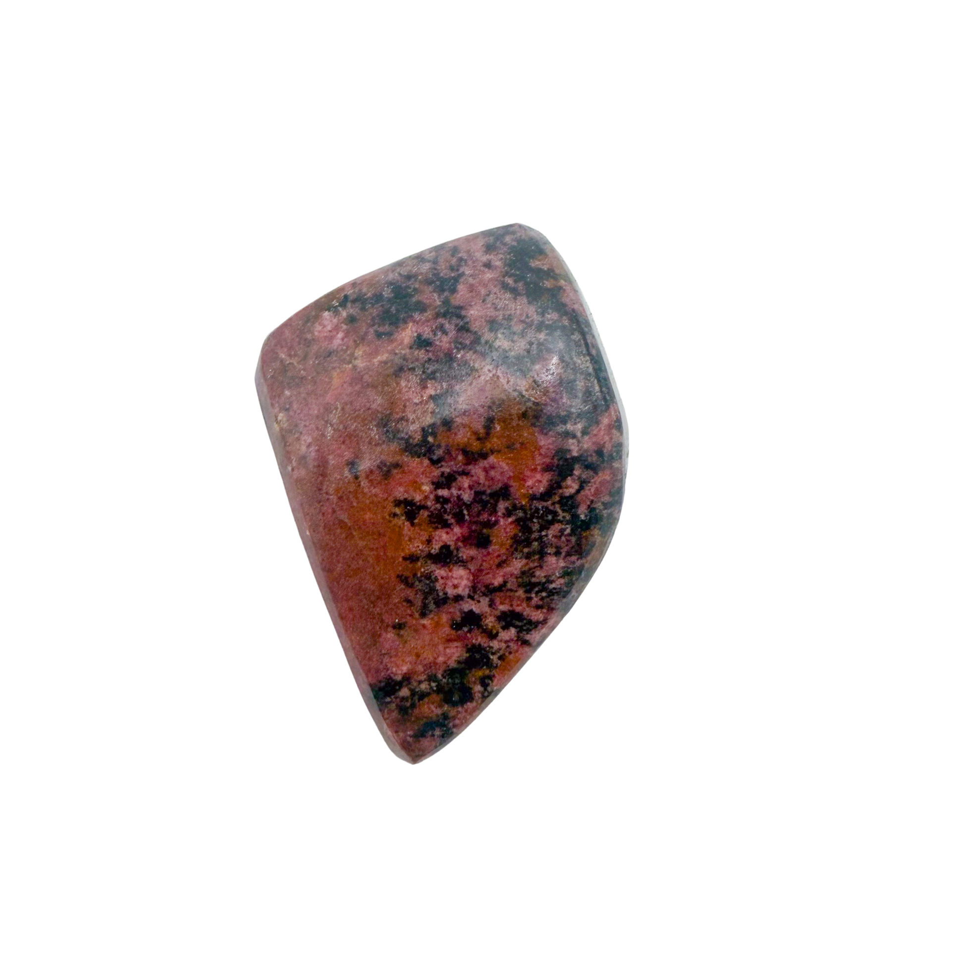 Rhodonite polished free form from Zimbabwe, alternate view