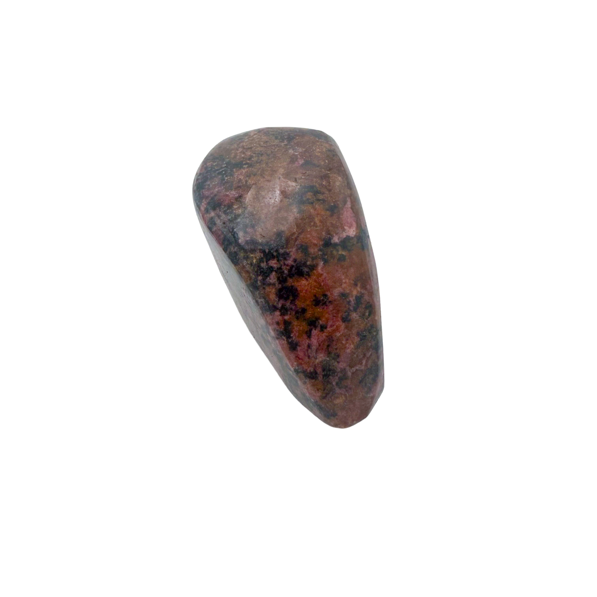 Rhodonite polished free form from Zimbabwe, alternate view