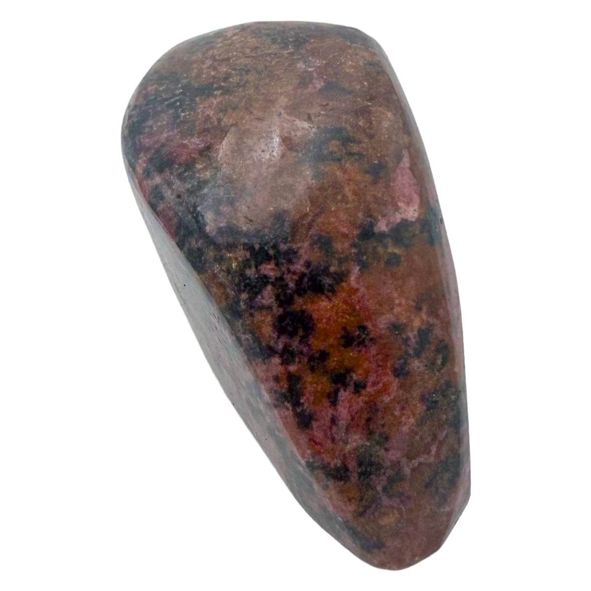 Rhodonite polished free form from Zimbabwe, alternate view