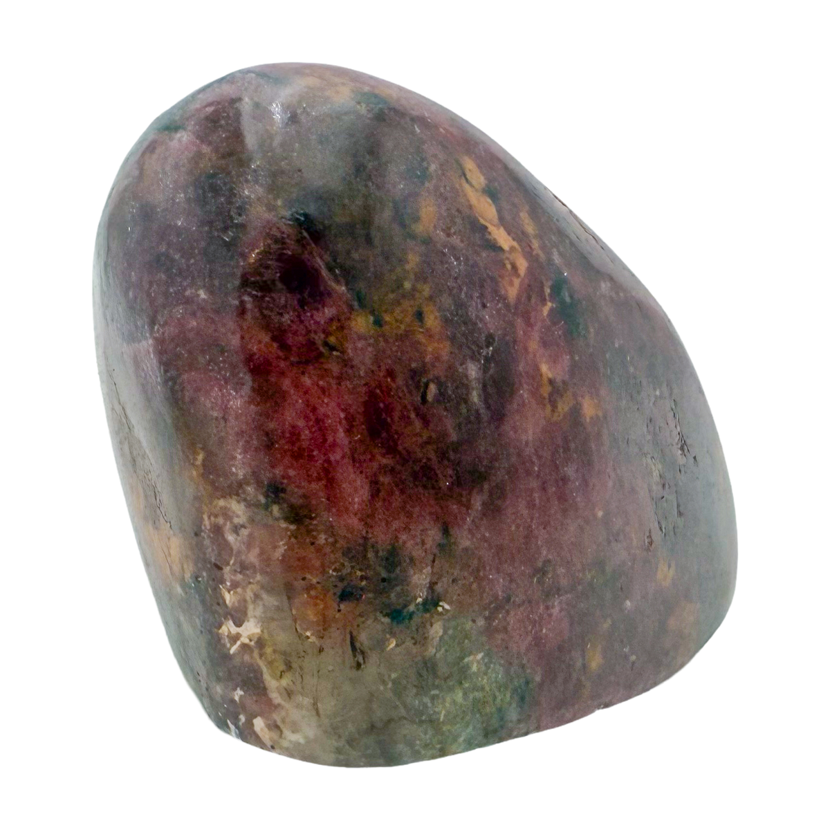 Rhodonite polished free form from Zimbabwe, alternate view