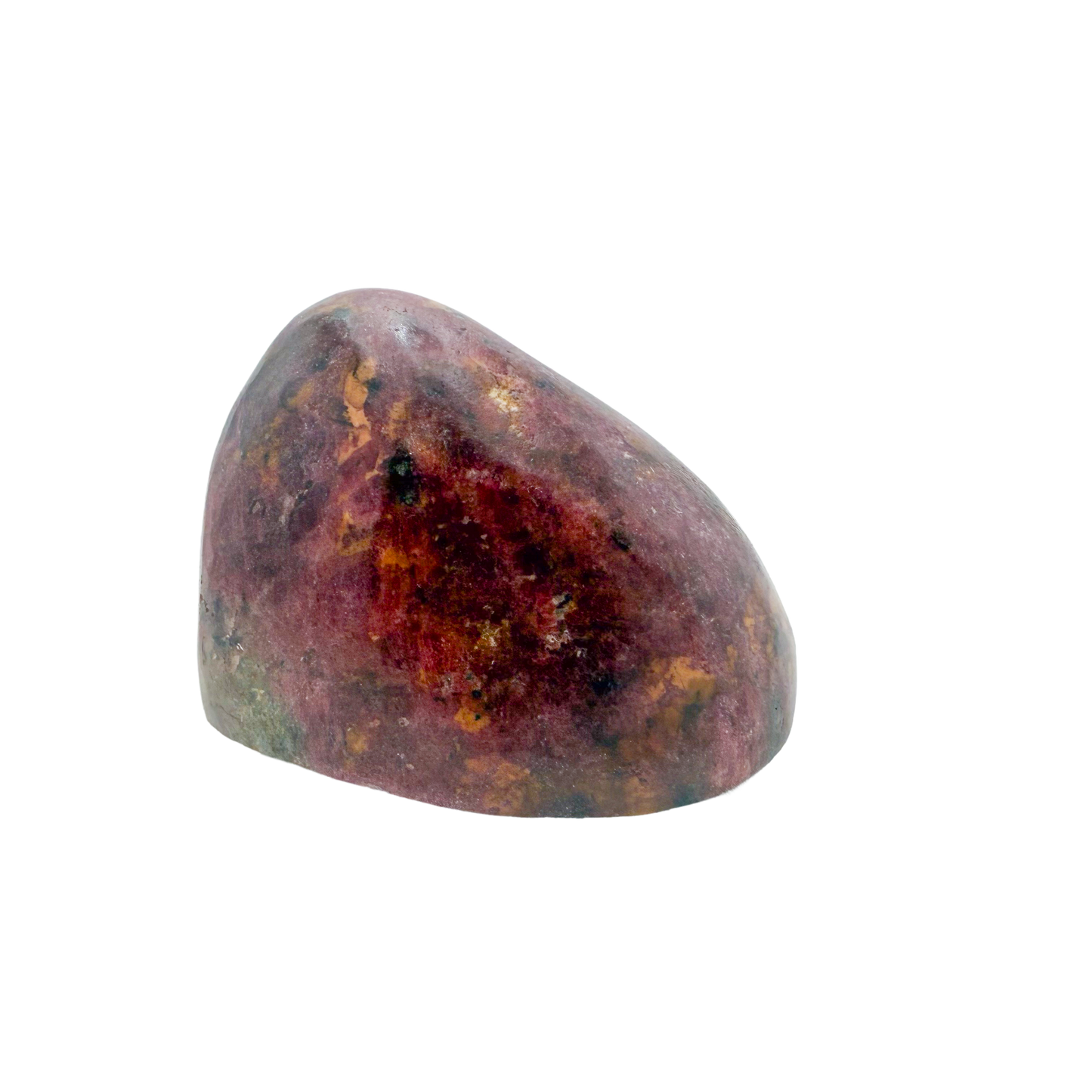 Rhodonite polished free form from Zimbabwe, alternate view
