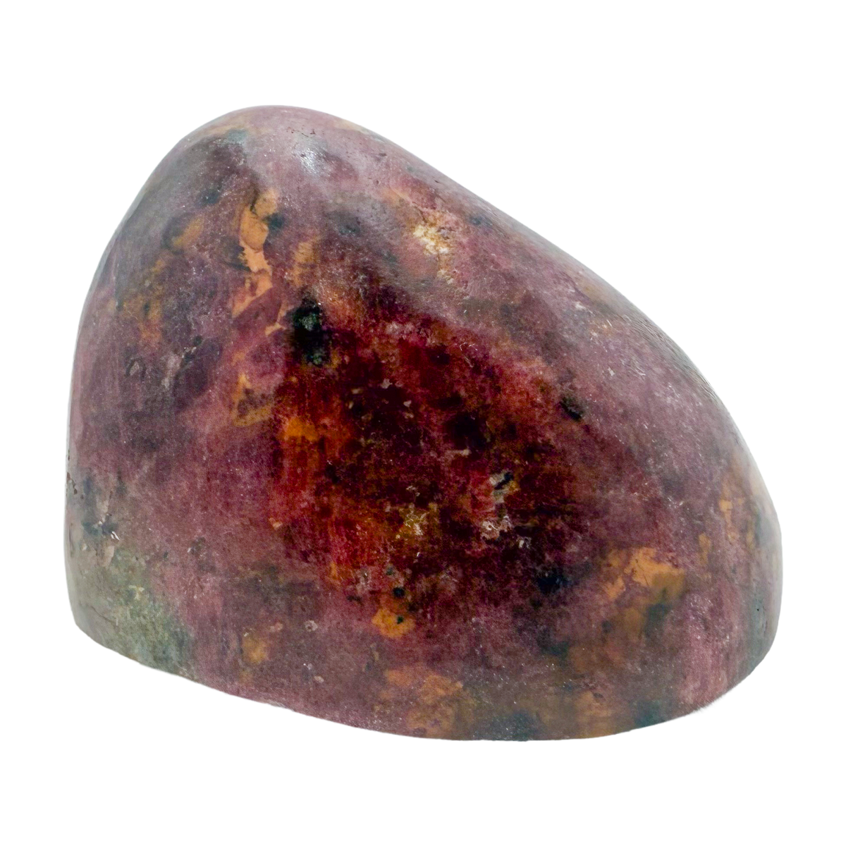 Rhodonite polished free form from Zimbabwe, alternate view