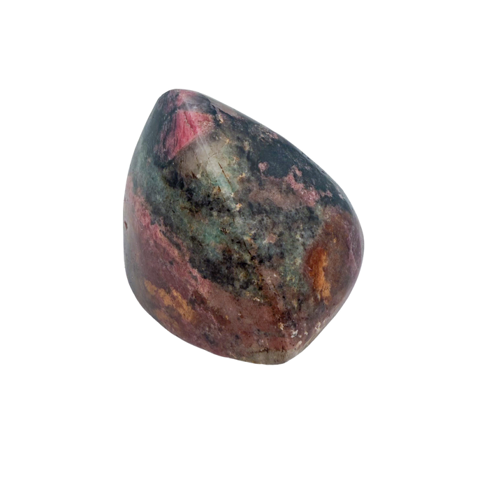 Rhodonite polished free form from Zimbabwe, alternate view
