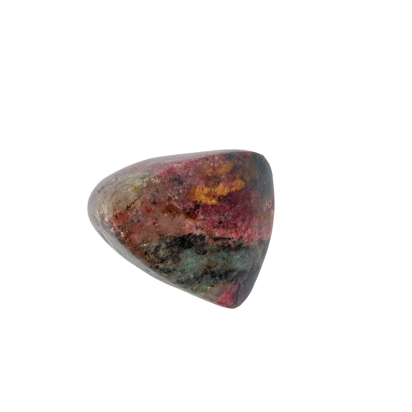 Rhodonite polished free form from Zimbabwe, alternate view