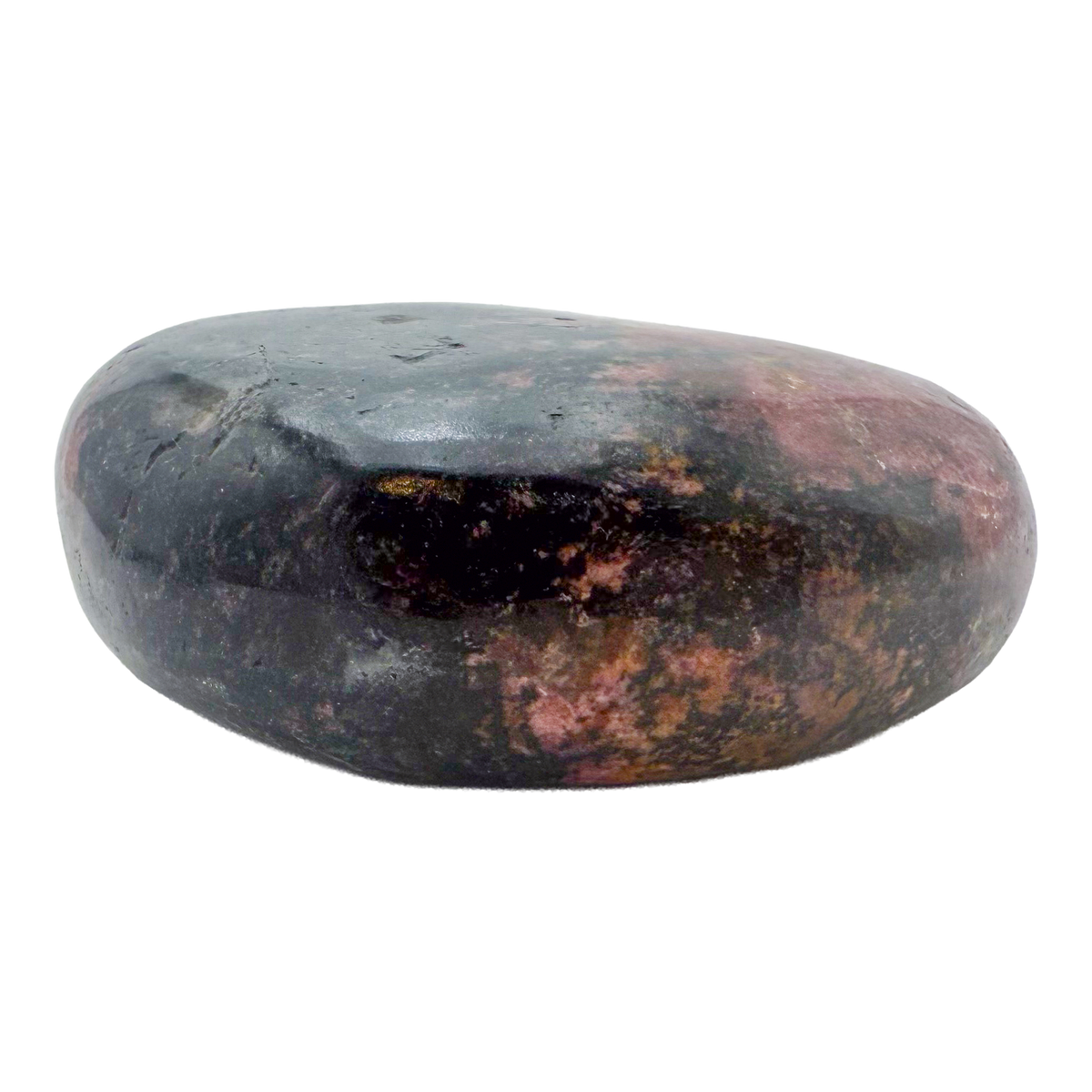 Rhodonite polished free form from Zimbabwe, alternate view