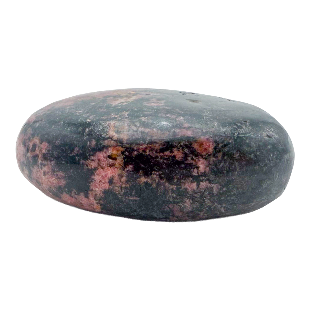 Rhodonite polished free form from Zimbabwe, alternate view