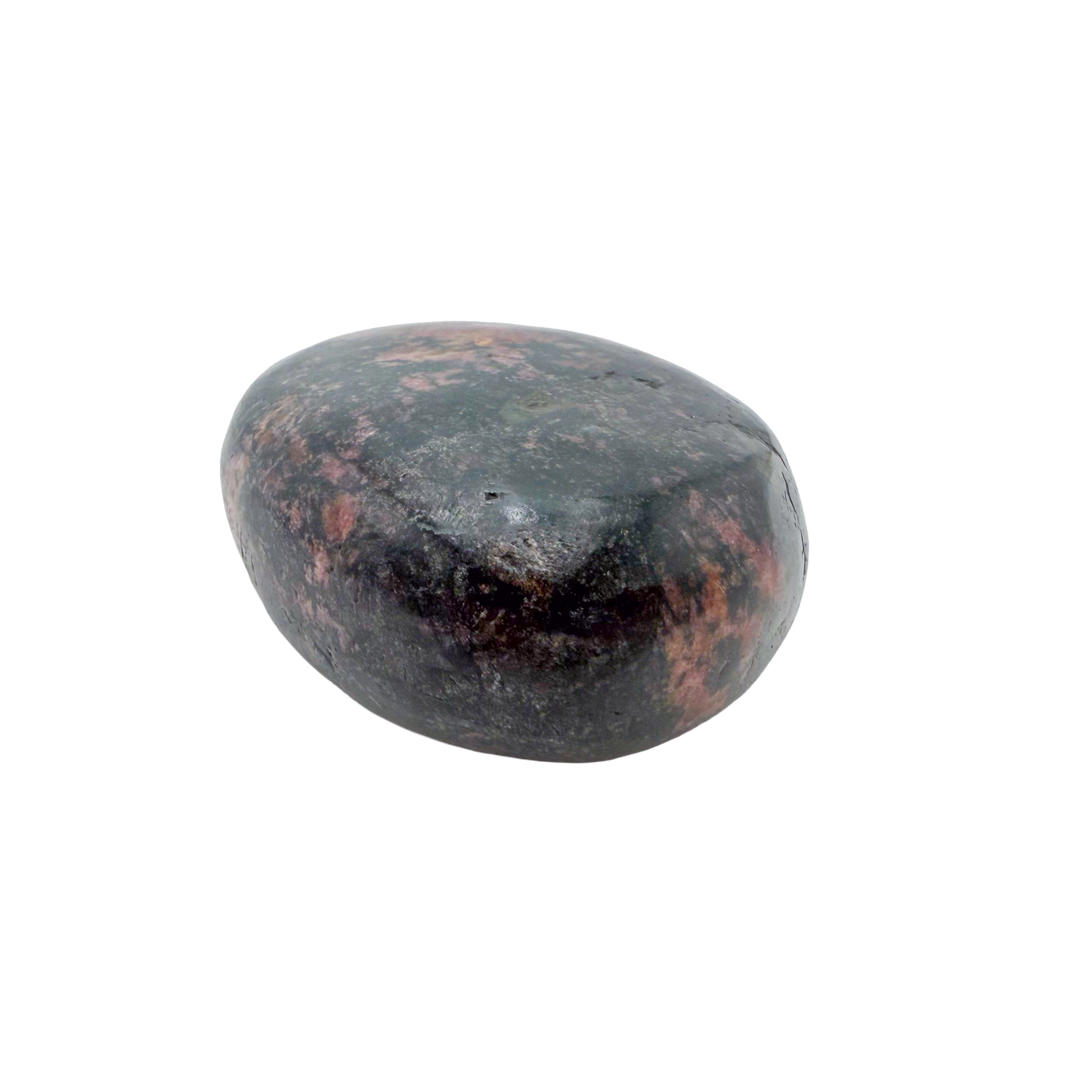 Rhodonite polished free form from Zimbabwe, alternate view