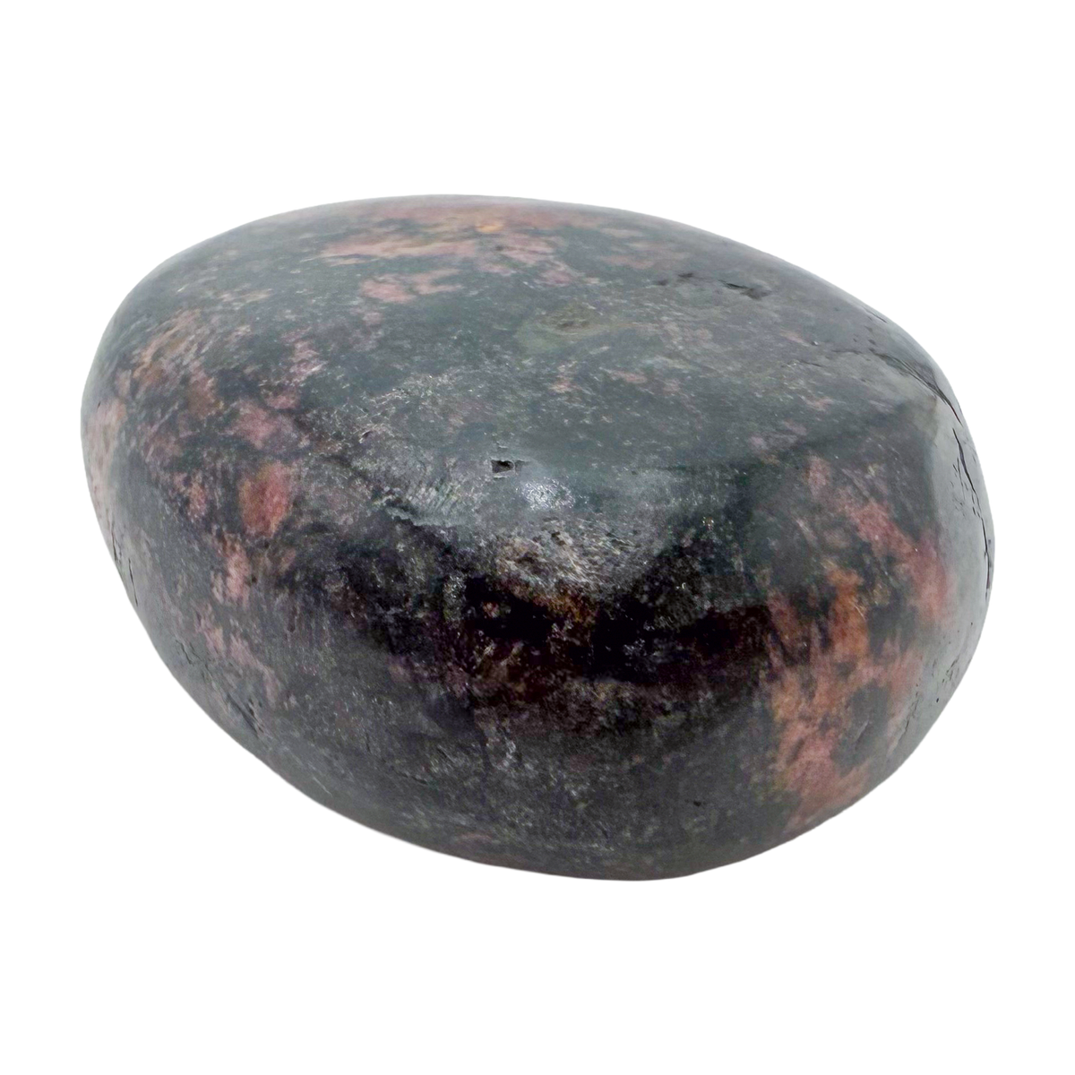 Rhodonite polished free form from Zimbabwe, alternate view