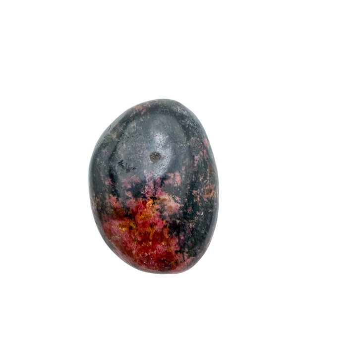 AA grade Rhodonite polished free form from Masvingo, Zimbabwe, rose pink with black manganese veining