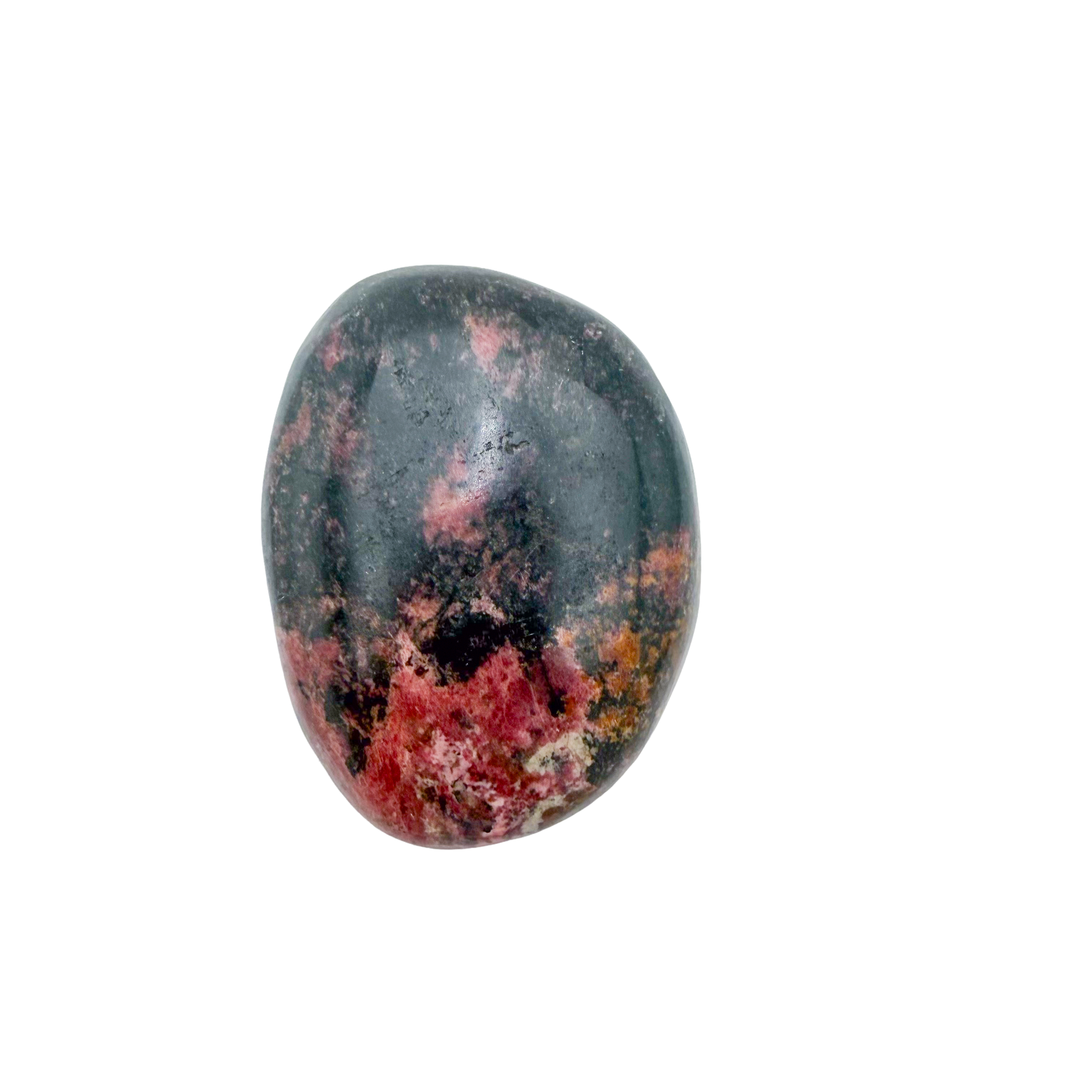 Rhodonite polished free form from Zimbabwe, alternate view