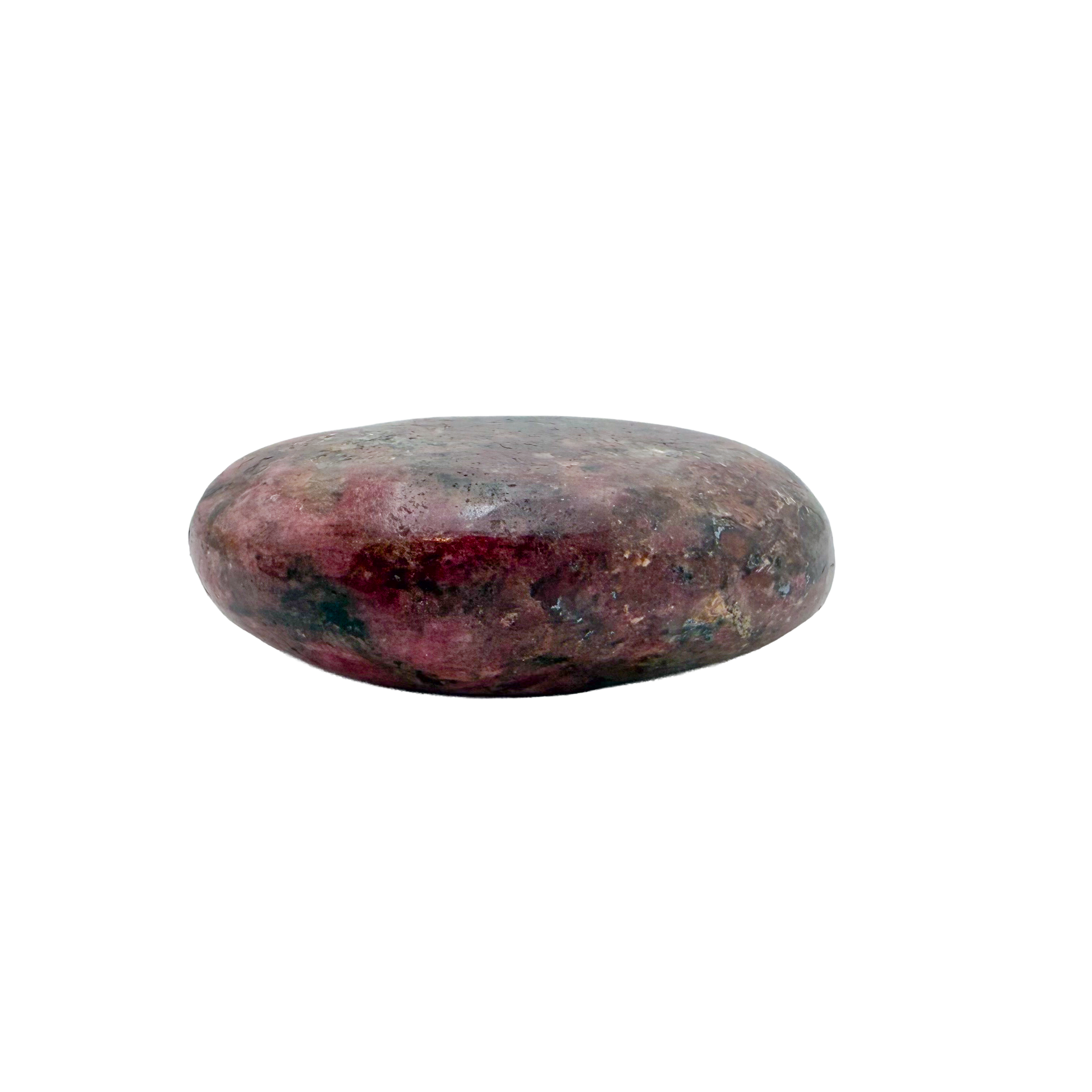 Rhodonite polished free form from Zimbabwe, alternate view
