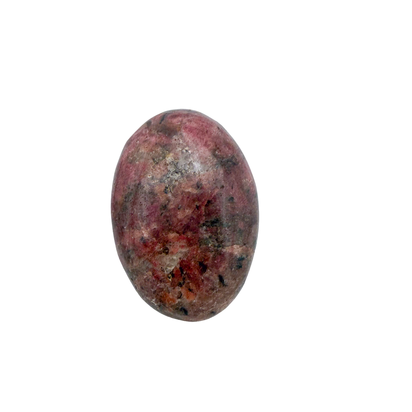 Rhodonite polished free form from Zimbabwe, alternate view