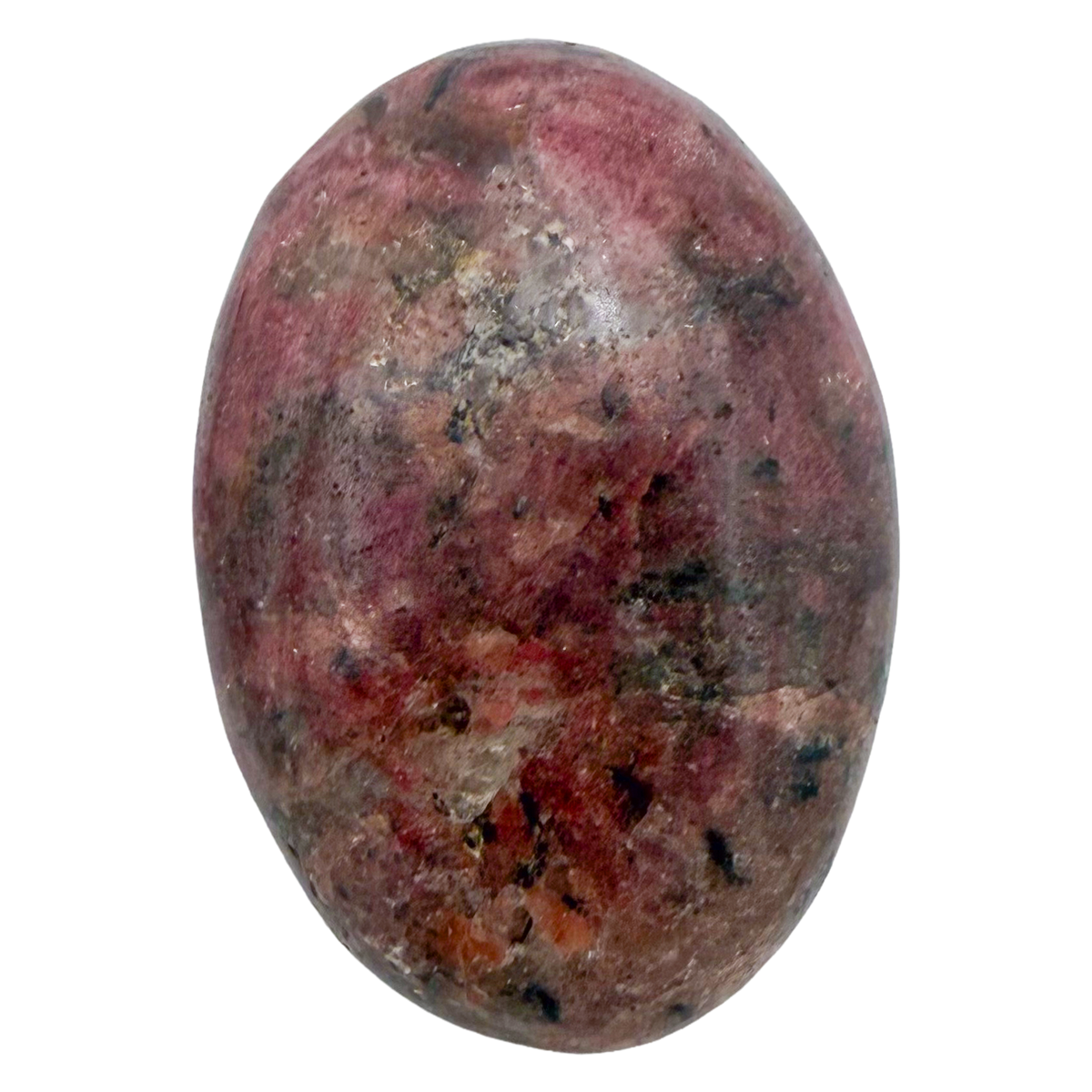 Rhodonite polished free form from Zimbabwe, alternate view