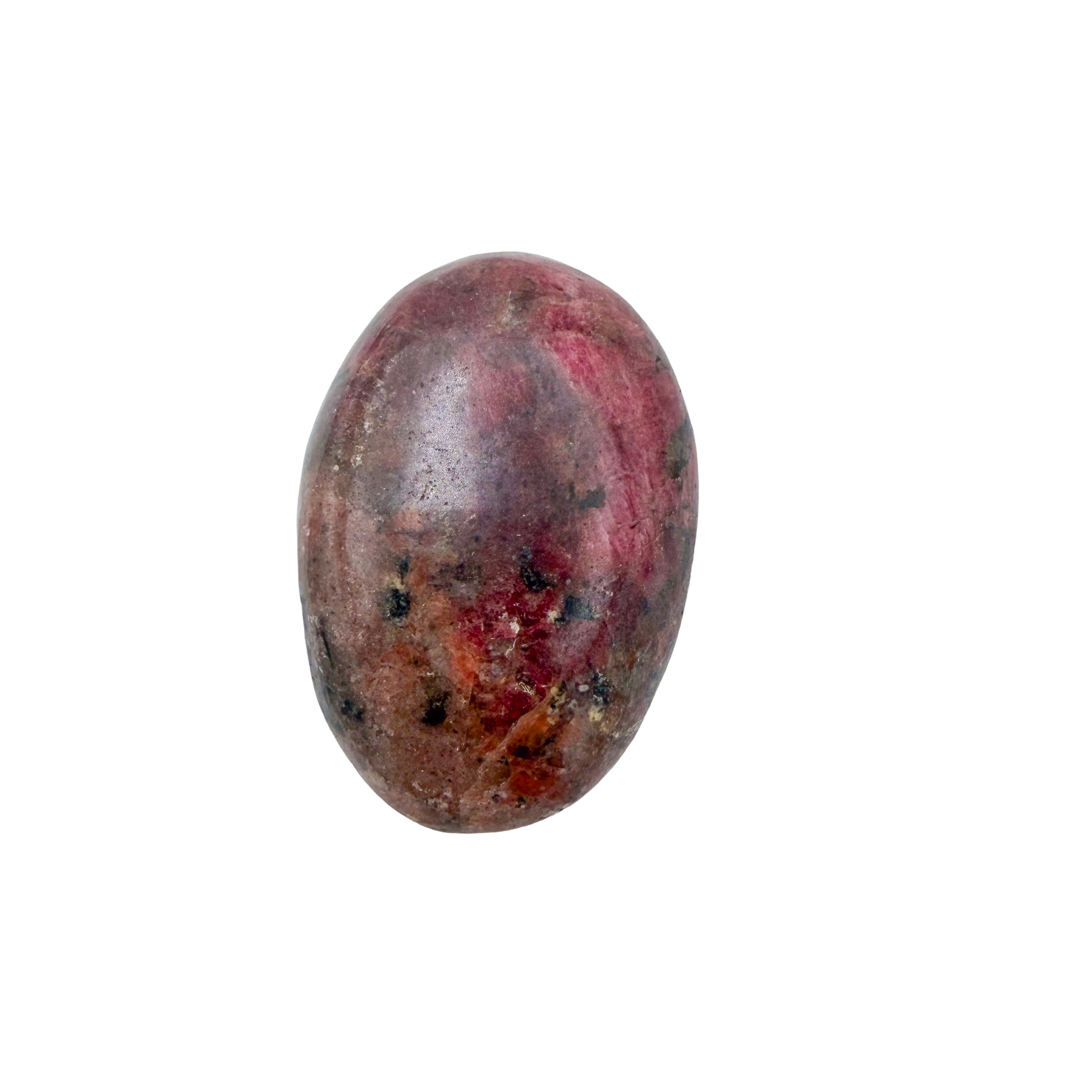 AA grade Rhodonite polished free form from Masvingo, Zimbabwe, rose pink with black manganese veining