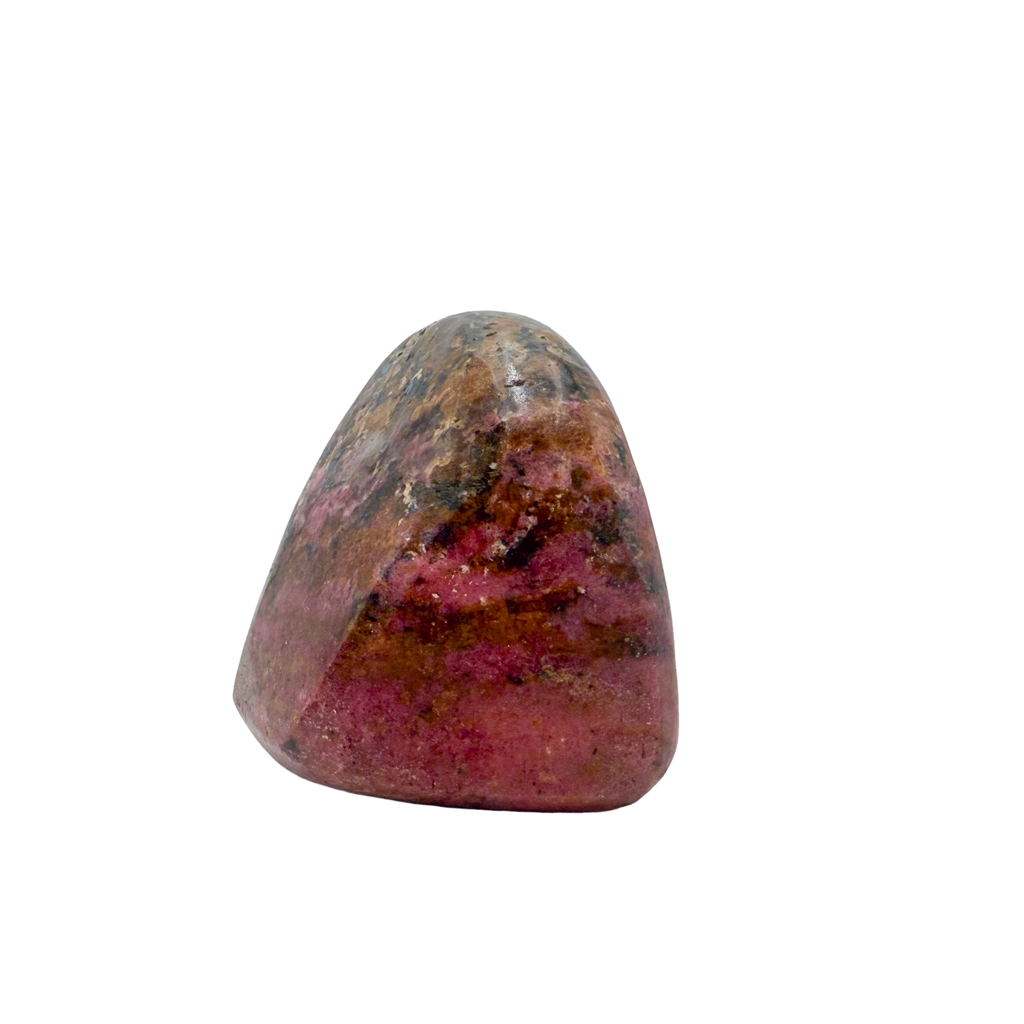 Rhodonite polished free form from Zimbabwe, alternate view
