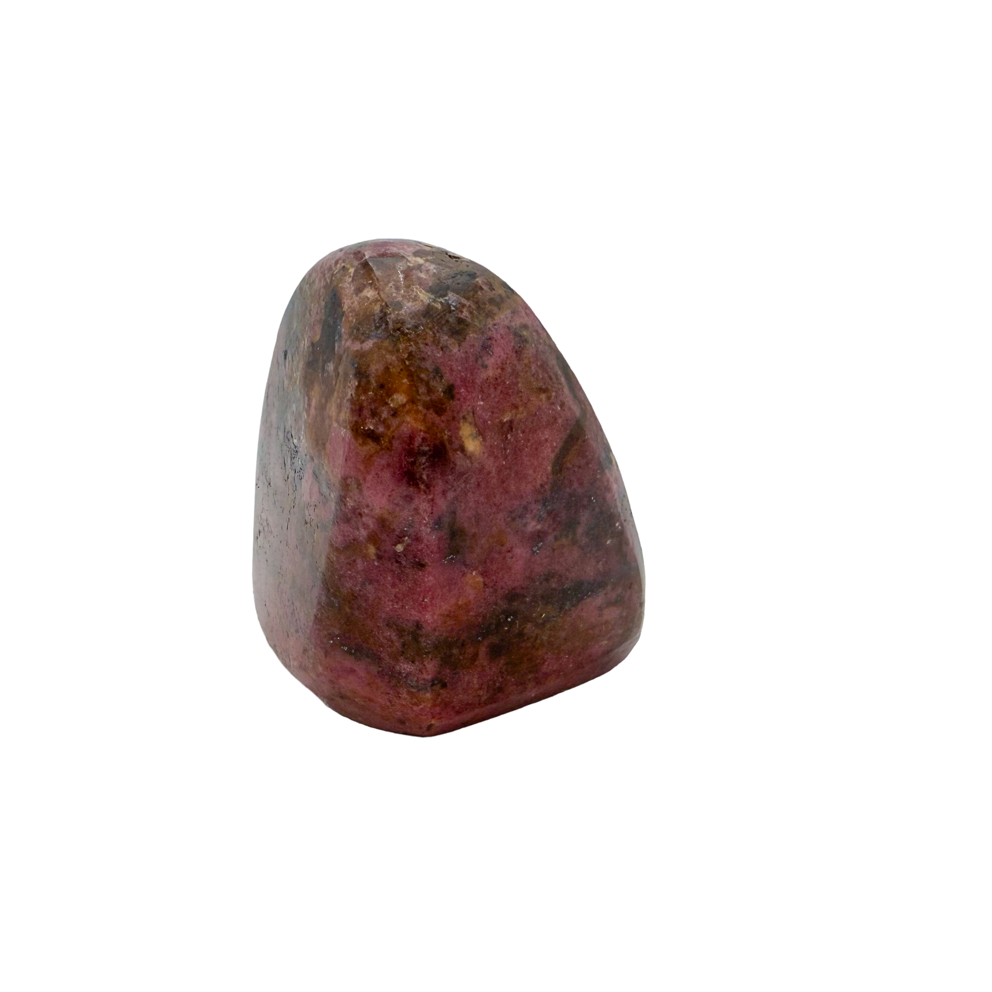 Rhodonite polished free form from Zimbabwe, alternate view