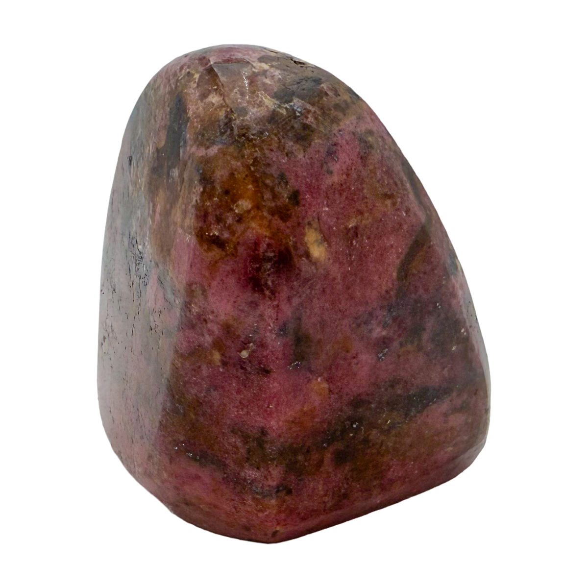 Rhodonite polished free form from Zimbabwe, alternate view