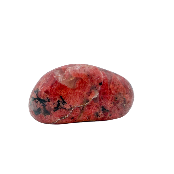 AA grade Rhodonite polished free form from Masvingo, Zimbabwe, rose pink with black manganese veining