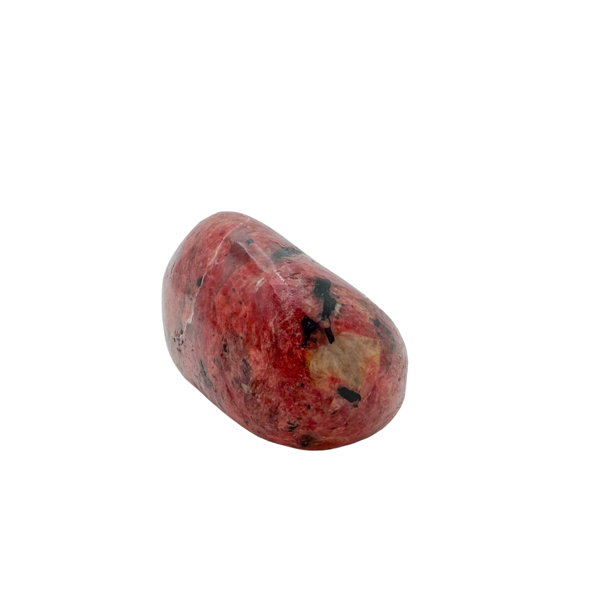 Rhodonite polished free form from Zimbabwe, alternate view