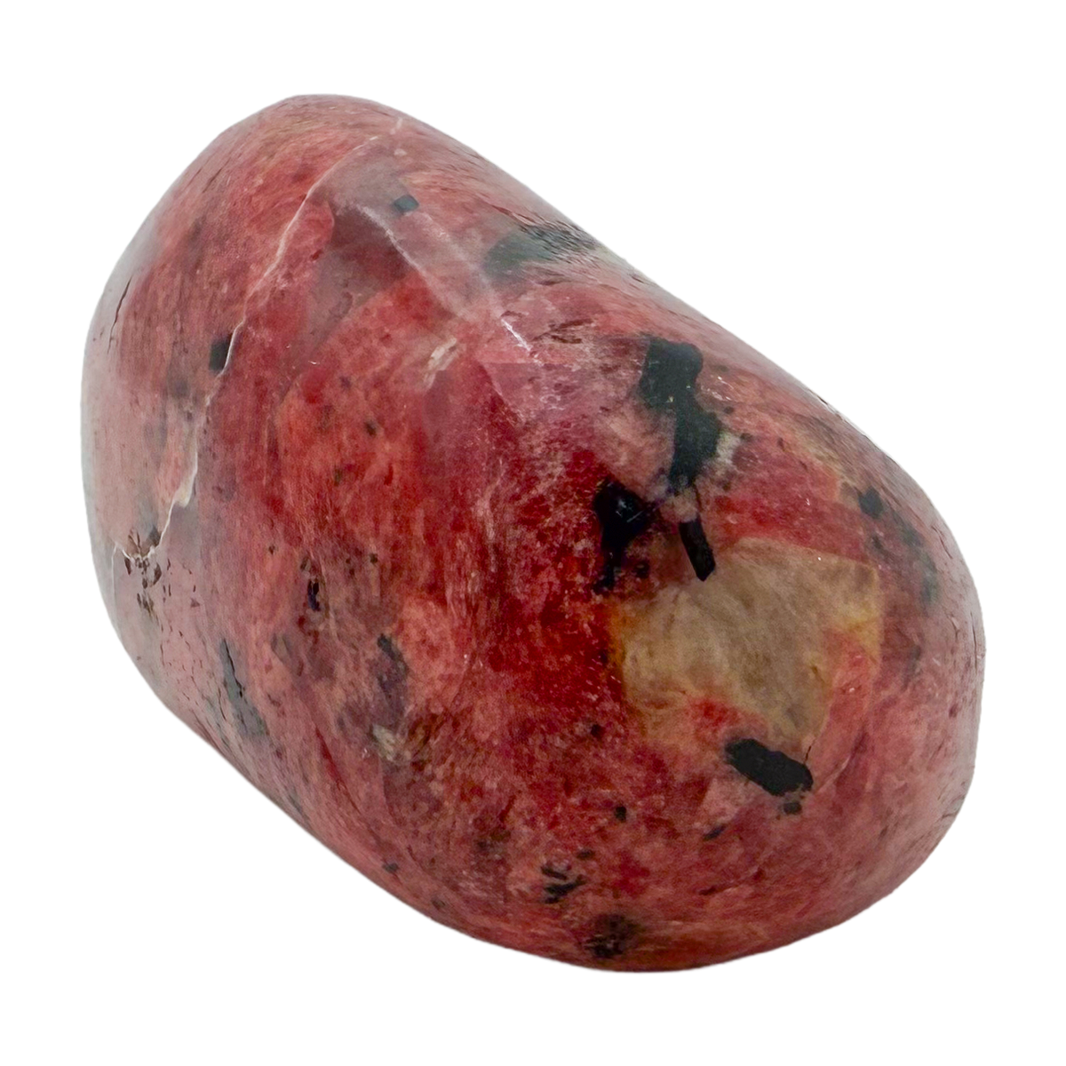 Rhodonite polished free form from Zimbabwe, alternate view