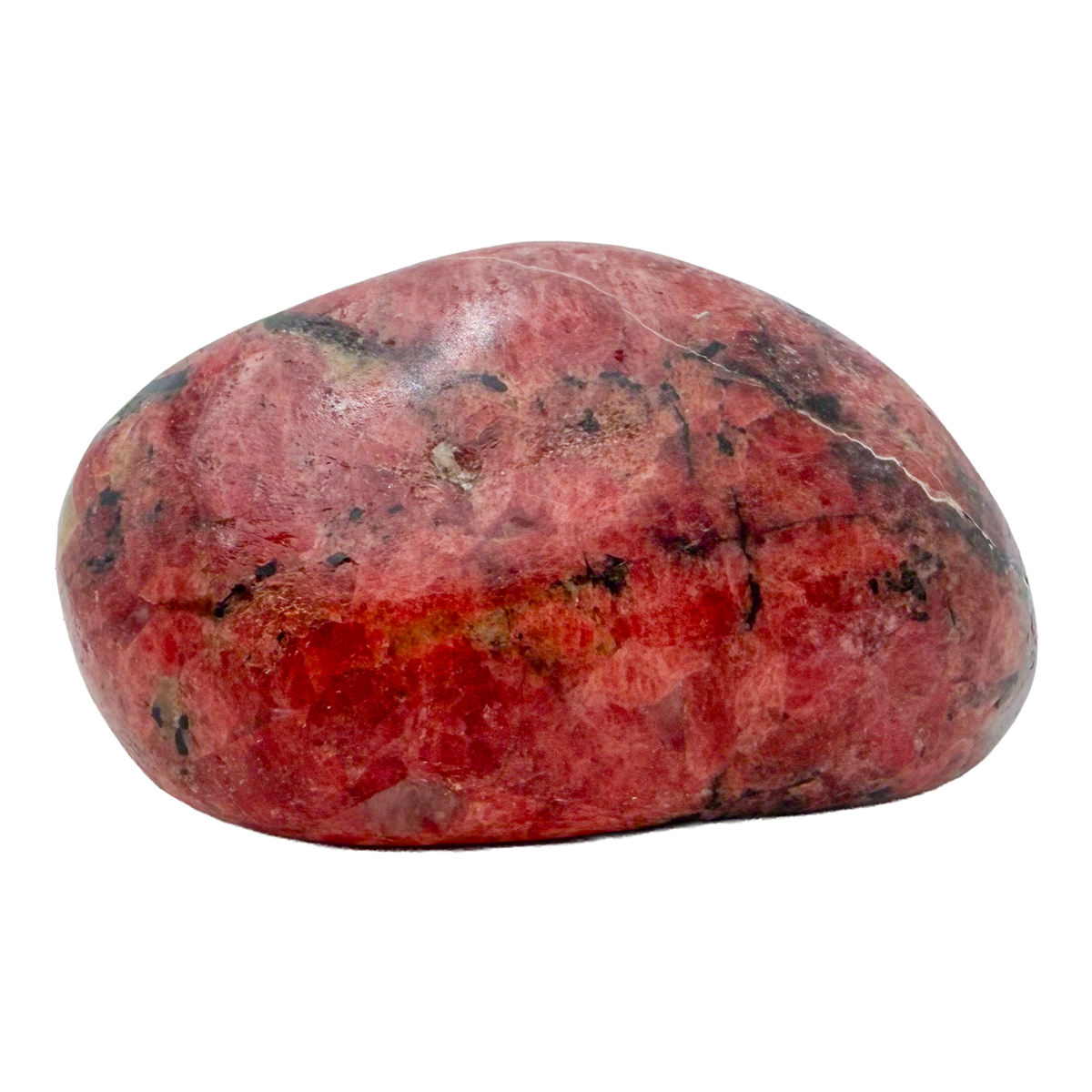 Rhodonite polished free form from Zimbabwe, alternate view