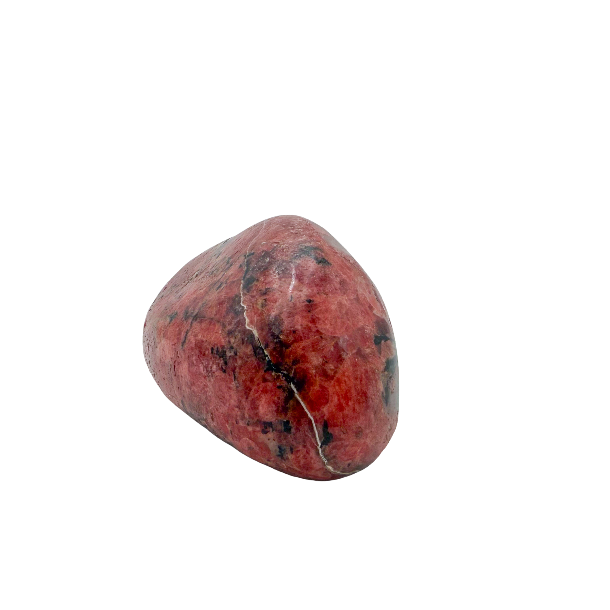 Rhodonite polished free form from Zimbabwe, alternate view