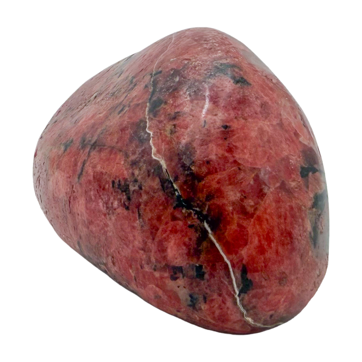 Rhodonite polished free form from Zimbabwe, alternate view