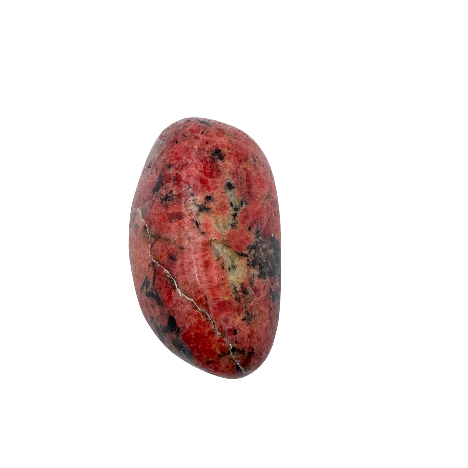 Rhodonite polished free form from Zimbabwe, alternate view