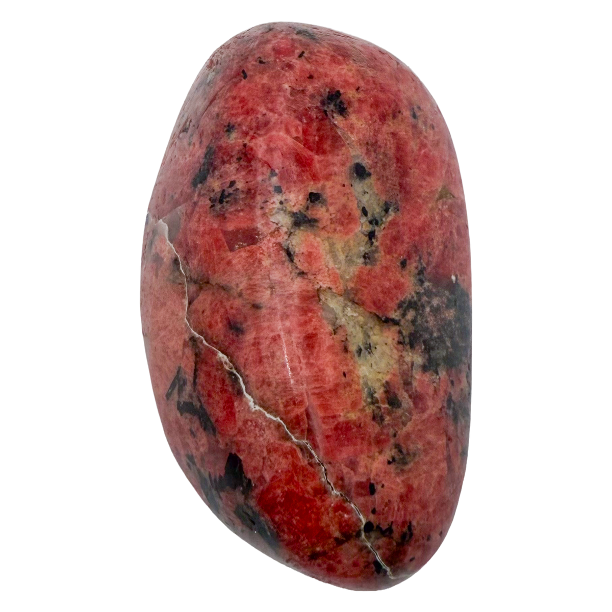 Rhodonite polished free form from Zimbabwe, alternate view