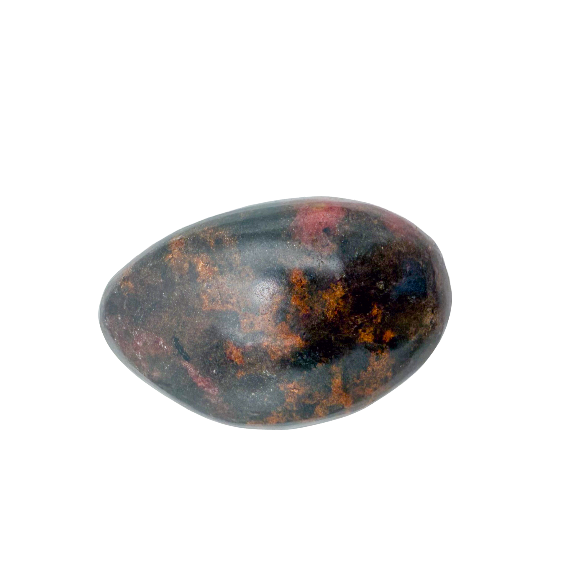 Rhodonite polished free form from Zimbabwe, alternate view