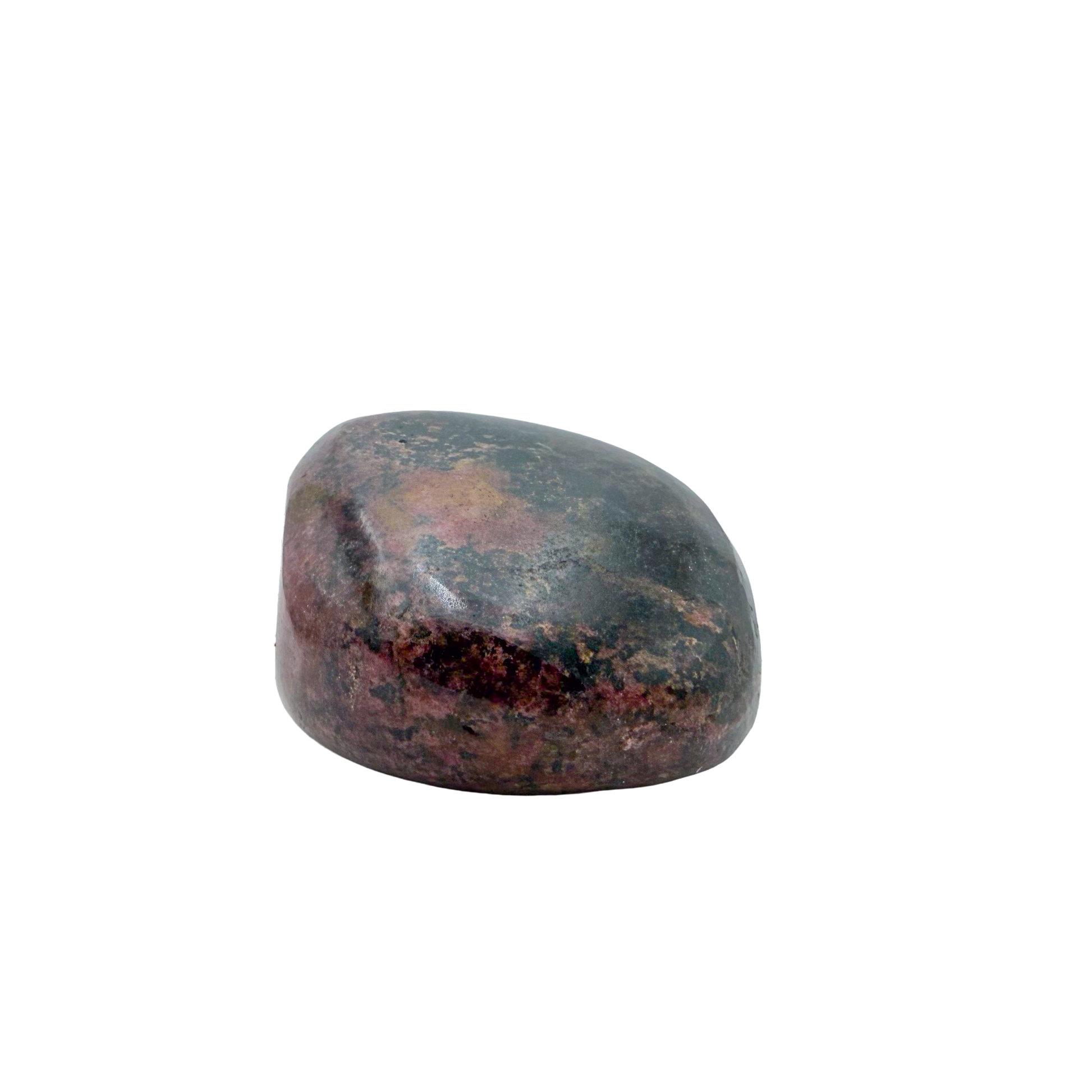 Rhodonite polished free form from Zimbabwe, alternate view