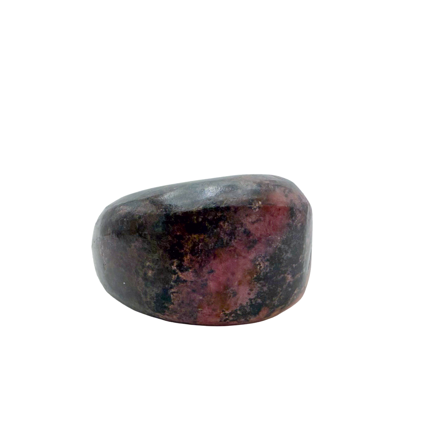 Rhodonite polished free form from Zimbabwe, alternate view