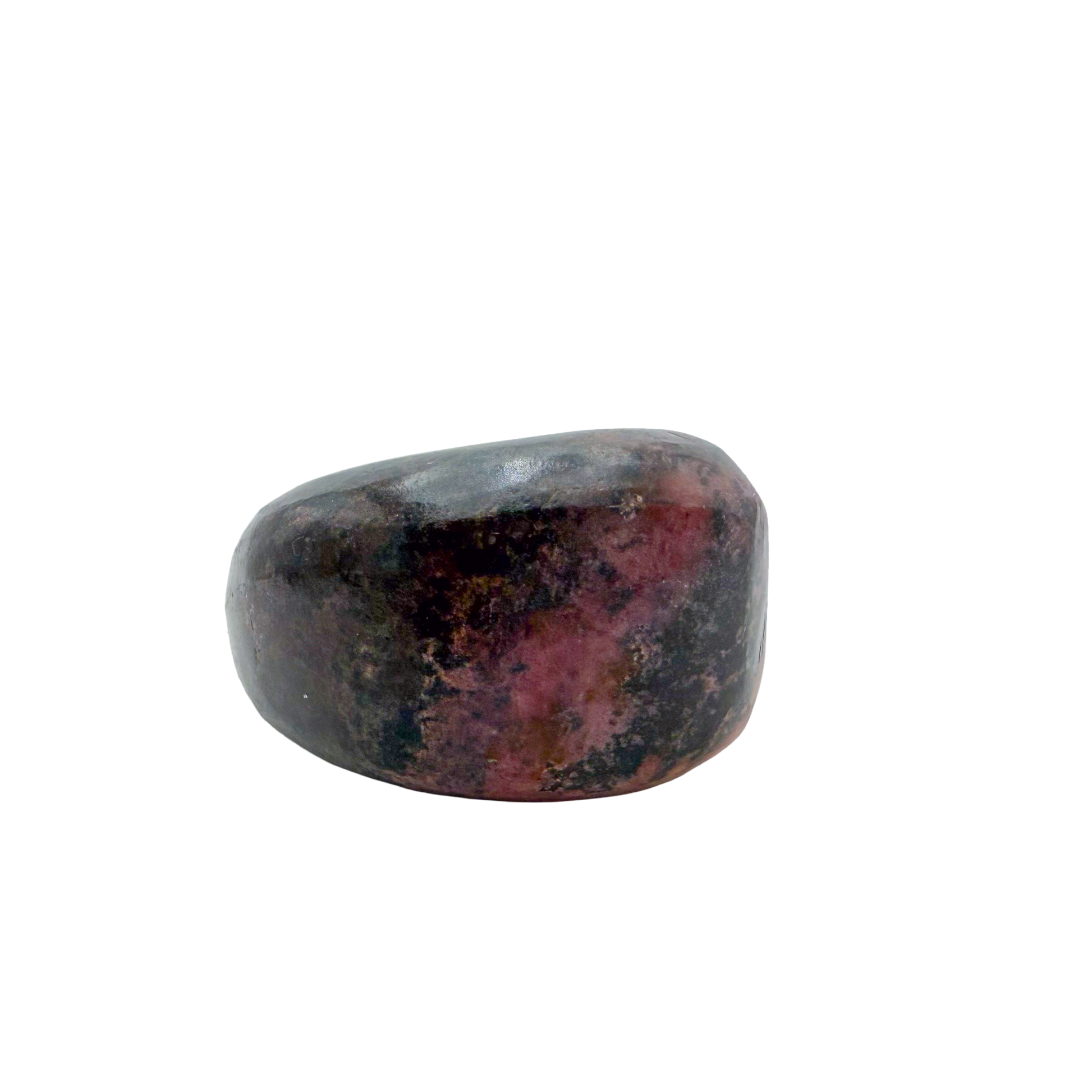 Rhodonite polished free form from Zimbabwe, alternate view