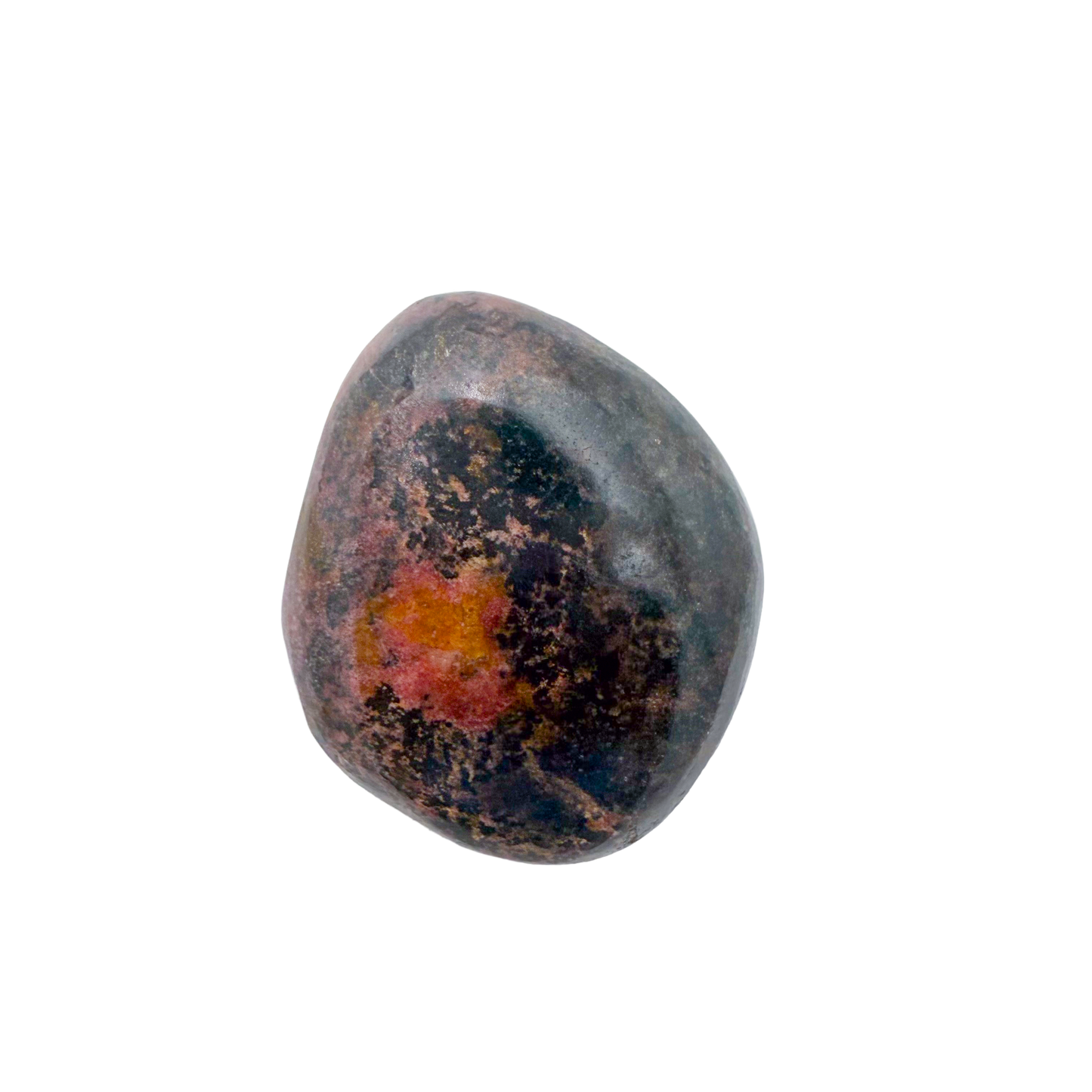 Rhodonite polished free form from Zimbabwe, alternate view