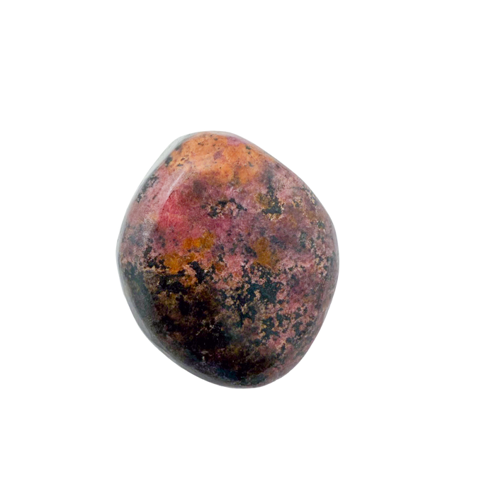 Rhodonite polished free form from Zimbabwe, alternate view
