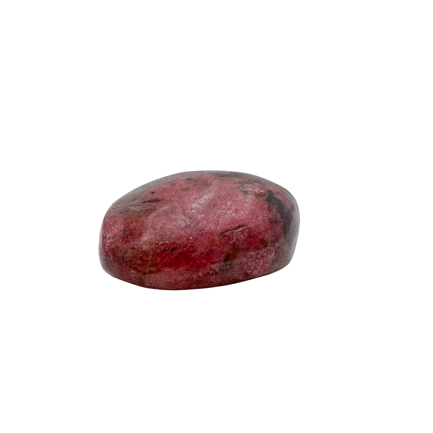 AA grade Rhodonite polished free form from Masvingo, Zimbabwe, rose pink with black manganese veining
