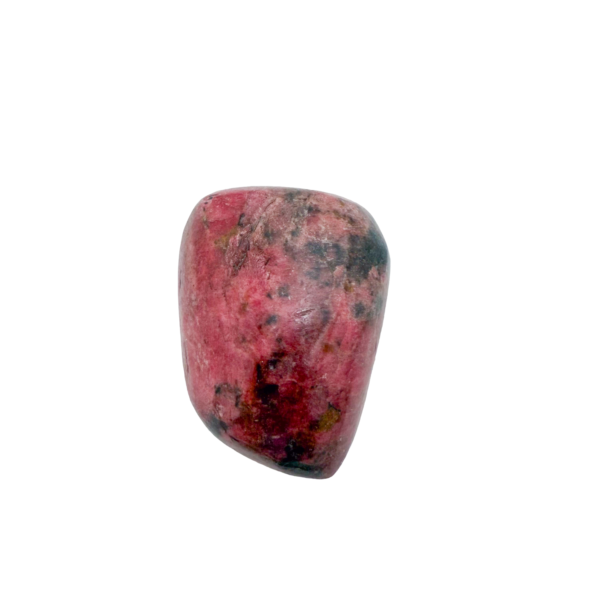 Rhodonite polished free form from Zimbabwe, alternate view
