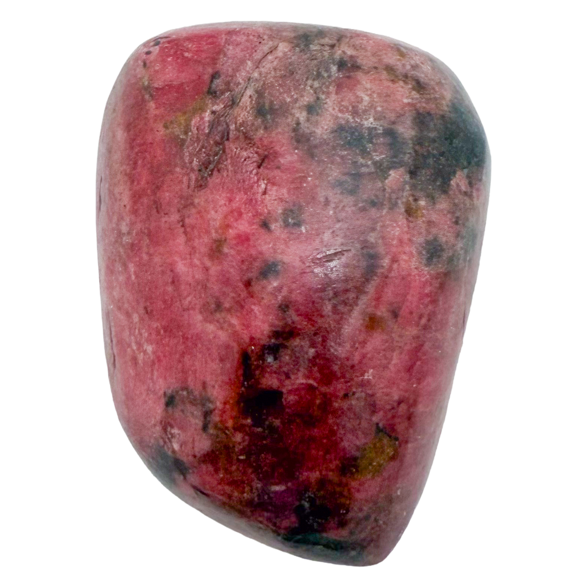 Rhodonite polished free form from Zimbabwe, alternate view