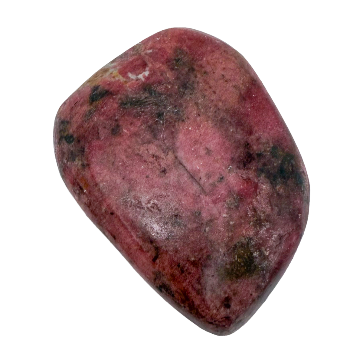 Rhodonite polished free form from Zimbabwe, alternate view