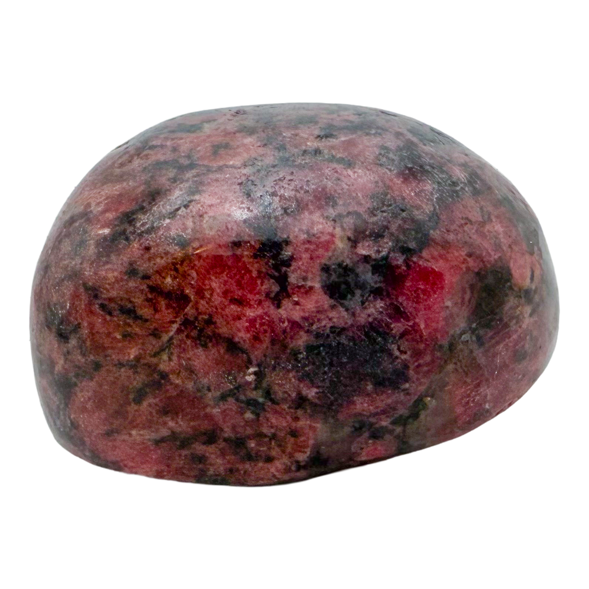 Rhodonite polished free form from Zimbabwe, alternate view