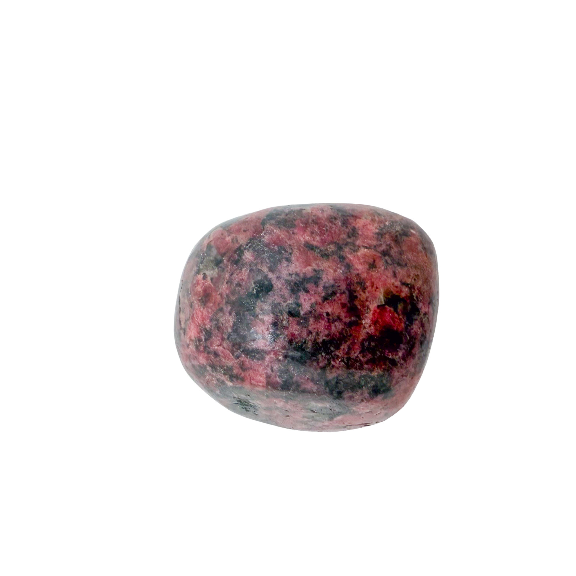 Rhodonite polished free form from Zimbabwe, alternate view
