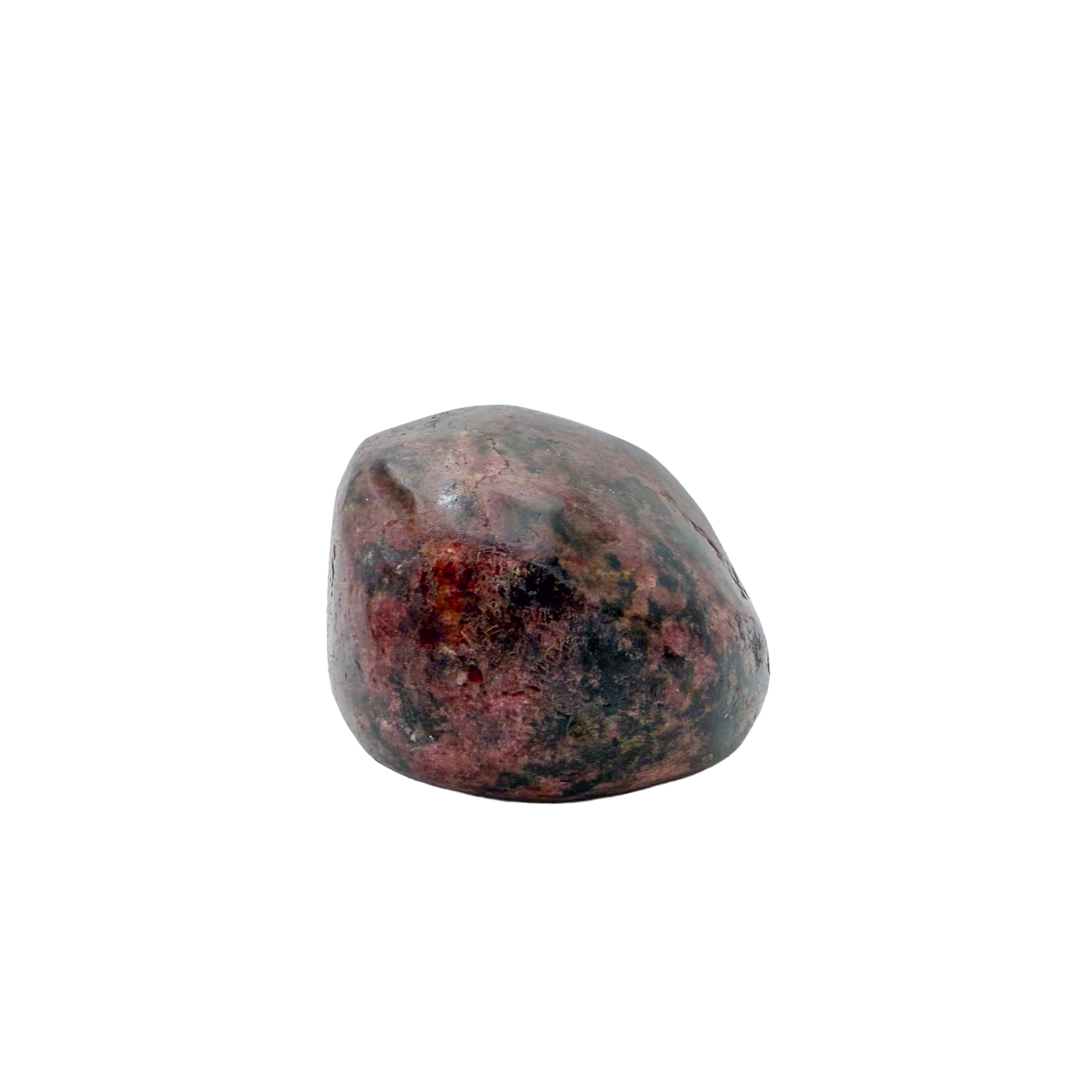 Rhodonite polished free form from Zimbabwe, alternate view