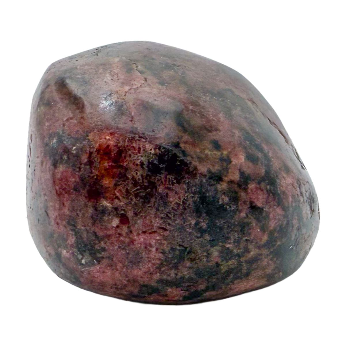 Rhodonite polished free form from Zimbabwe, alternate view