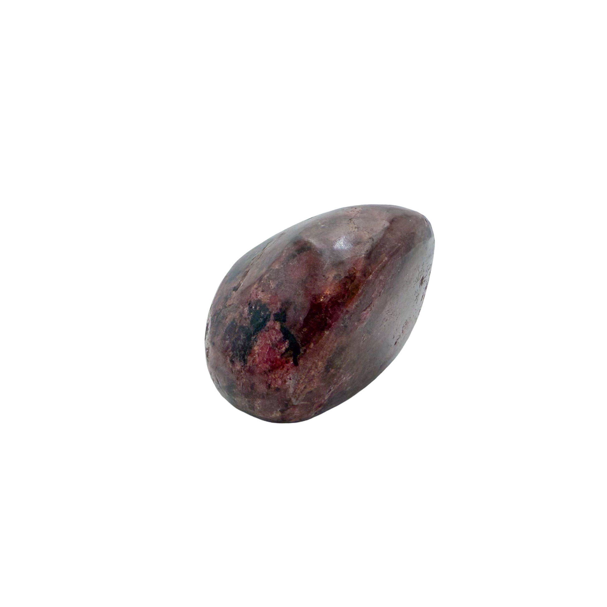 Rhodonite polished free form from Zimbabwe, alternate view